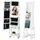 Buy Jewellery Cabinet, Standing Mirror with LED Lights, Full-Length Mirror with Storage Drawers, Hooks and Shelves, Make-Up Armoire, Jewellery Organiser for Bedroom, White