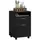 Buy 60cm Filing Cabinet with Drawer, Open Shelf, Metal Handles and 4 Wheels, Office Home Organiser Mobile Printer, Black