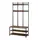 Buy Coat Rack Stand, Free Standing Hall Tree, Coat Stand with Hooks, Bench and Shoe Rack, 100cm x 40cm x 184cm, Industrial Style, Rustic Brown and Black
