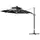 Buy 3m Cantilever Parasol w/ Solar Lights Power Bank Base 360° Spin Dark Grey