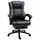 Buy Executive Office Chair for Home, PU Leather Computer Chair, Swivel Desk Chair with Footrest, Wheels, Adjustable Height, Black