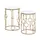 Buy Round Coffee Tables Set of 2, Gold Nesting Side End Tables with Tempered Glass Top, Steel Frame for Living Room, Gold