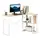 Buy Folding Desk, L Shaped Desk, Corner Computer Desk with 2-Tier Storage Shelf for Home Office, Study Room, Workstation, Easy Assembly, 120 x 72.5 x 76.5cm, Oak Tone