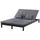 Buy 2 Seater Rattan Lounger Adjustable Double Chaise Chair Loveseat w/ Cushion Black