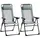 Buy Set of 2 Portable Folding Recliner Outdoor Patio Adjustable Backrest, Grey