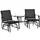 Buy Gliding Jack and Jill Seat, with Glass-Top Table - Black