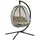 Buy Hanging Egg Chair, Folding Texteline Swing Hammock with Side Pocket, Cushion and Stand for Indoor Outdoor, Patio Garden Furniture, Khaki