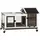 Buy Wooden Rabbit Hutch, Guinea Pig Cage, with Removable Tray, Wheels - Brown