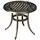 Buy 60cm Round Garden Table, Outdoor Hollow Top Design Side Table with Cast Aluminium Frame for Patio, Garden, Balcony, Bronze