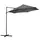 Buy 2.5M Garden Cantilever Parasol, Offset Roma Patio Umbrella Hanging Sun Shade Canopy Shelter with 360° Rotation and Cross Base, Dark Grey