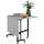 Buy Mobile Drop Leaf Table, Folding Dining Table with 6 Wheels & Brakes, Kitchen Table for Small Spaces, Grey Marble Effect