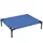 Buy Raised Dog Bed Cat Elevated Lifted Portable Camping w/ Metal Frame Blue (Medium)