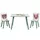 Buy Kids and Table Chairs, Children Desk with Two Chairs, Toddler Furniture Set, for Ages 3-6 Years - Green