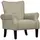 Buy Upholstered Accent Chair with High Back, Rolled Arms and Wood Legs, Soft Thick Padded Armchair, Beige