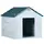 Buy Plastic Weather-Resistant Dog House, for Indoors and Outdoors, Medium Dogs - White and Blue