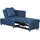 Buy Convertible Single Sofa Bed with Thick Padded Seat, 3-in-1 Multi-Functional Sleeper Chair Bed with Magazine Pocket, for Living Room, Blue