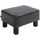 Buy PU Leather Footstool Ottoman Cube with 4 Plastic Legs, Brown
