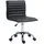 Buy Adjustable Swivel Office Chair with Armless Mid-Back in PU Leather and Chrome Base - Black