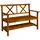Buy Two-Seater Fir Wood Bench, with Bottom Shelf - Natural