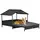 Buy Extendable Elevated Dog Bed, Rattan Dog House w/ Water-Resistant Roof, Removable Cushion - Grey