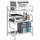Buy 3-Tier Printer Stand with Storage Shelves, Printer Table, 55 x 40 x 77cm Printer Shelf for Home Office, Study, White