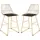 Buy Set of 2 Bar stools Modern Counter Height Wire Metal Bar chairs for Kitchen, Bar Counter, Gold
