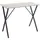 Buy 120 cm Rectangular Bar Table for 4 People, Modern Kitchen Table with Wood Effect Tabletop, Steel Legs, for Living Room, Home Bar, White