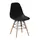 Buy Lilly Plastic (PP) Chairs x 4 with Solid Beech Legs Black, Colour: Black