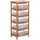 Buy 5 Drawer Dresser Wicker Basket Storage Shelf Unit Wooden Frame Home Organisation Cabinet Bedroom Office Furniture Natural Finish