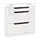 Buy Shoe Storage Cabinet, Shoe Cupboard with Slide Out Drawer, 2 Flip Doors, Tempered Glass Top and Adjustable Shelves for 16 Pairs of Shoes, White