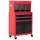 Buy Tool Chest, Metal Tool Cabinet on Wheels with 6 Drawers, Pegboard, Top Chest and Roller Cabinet Combo, 61.6 x 33 x 108cm, Red and Black