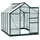 Buy 6 x 8ft Polycarbonate Greenhouse, Large Walk-In Green House with Slide Door and Window, Garden Plants Grow House with Aluminium Frame and Foundation, Dark Green