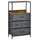 Buy 4 Drawer Storage Chest Unit Home Cabinet w/ Shelves Home Living Room Bedroom Entryway Living Furniture, Black