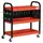 Buy 3 Tier Shelf Tool Cart Storage Trolley Wheel Cart for Garage Workshop Warehouse DIY Tool with 10 Hooks 100 kg Red