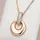Buy Elegant 14K Gold Filled Circle inlaid with Clear Lab Created Diamonds Necklace
