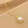 Buy Elegant Trendy Pearl and AAA CZ Crystals Necklace 18K Gold Plated Titanium Steel