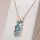 Buy Geometric Stunning Blue 14K Gold  Filled Lab Created Diamonds Necklace