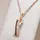 Buy Gorgeous Crossing Geometric  14K Gold Filled Necklace with Lab Created Diamonds