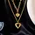 Buy Luxury 18K Gold Plated Titanium Steel Double Heart Necklace