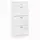 Buy Shoe Cabinet with 3 Flip Drawers, High Gloss Shoe Storage Cabinet with Top Drawer and Adjustable Shelves, Shoe Cupboard for 18 Pairs, White