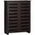 Buy 5-Tier Narrow Shoe Cabinet with Adjustable Shelves - Dark Brown