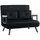 Buy 4-in-1 Velvet-Feel Double Sofa Bed, with Pillows - Black