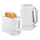 Buy Kettle and Toaster Set, 1.7L 3000W Fast Boil Kettle & 2 Slice Toaster Kitchen Set with 6 Level Browning Controls, Defrost, Reheat, White