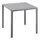 Buy Modern Square Dining Table for 2-4 People, with Glass Top & Metal Legs for Dining Room, Living Room, Grey