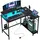 Buy Reversible 'L' LED Light Gaming/Work Desk - Black