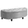 Buy Semi-Circle Ottoman Storage Bench, Bed End Bench, Tufted Upholstered Window Seat Footrest Stool with Rubberwood Legs for Bedroom & Entryway, 120 x 46 x 42 cm, Light Grey