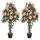 Buy Set of Two Faux Rose Plants, with Pots