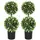 Buy Set of 2 Decorative Artificial Plants Ball Trees with Lavender Flowers in Pot Fake Plants for Home Indoor Outdoor Decor, 70cm, White