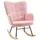 Buy Soft Fleecey Rocking Wingback Chair - Pink