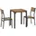 Buy Three-Piece Minimal and Compact Dining Set, Rustic Brown